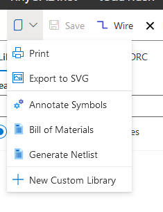 New custom library menu